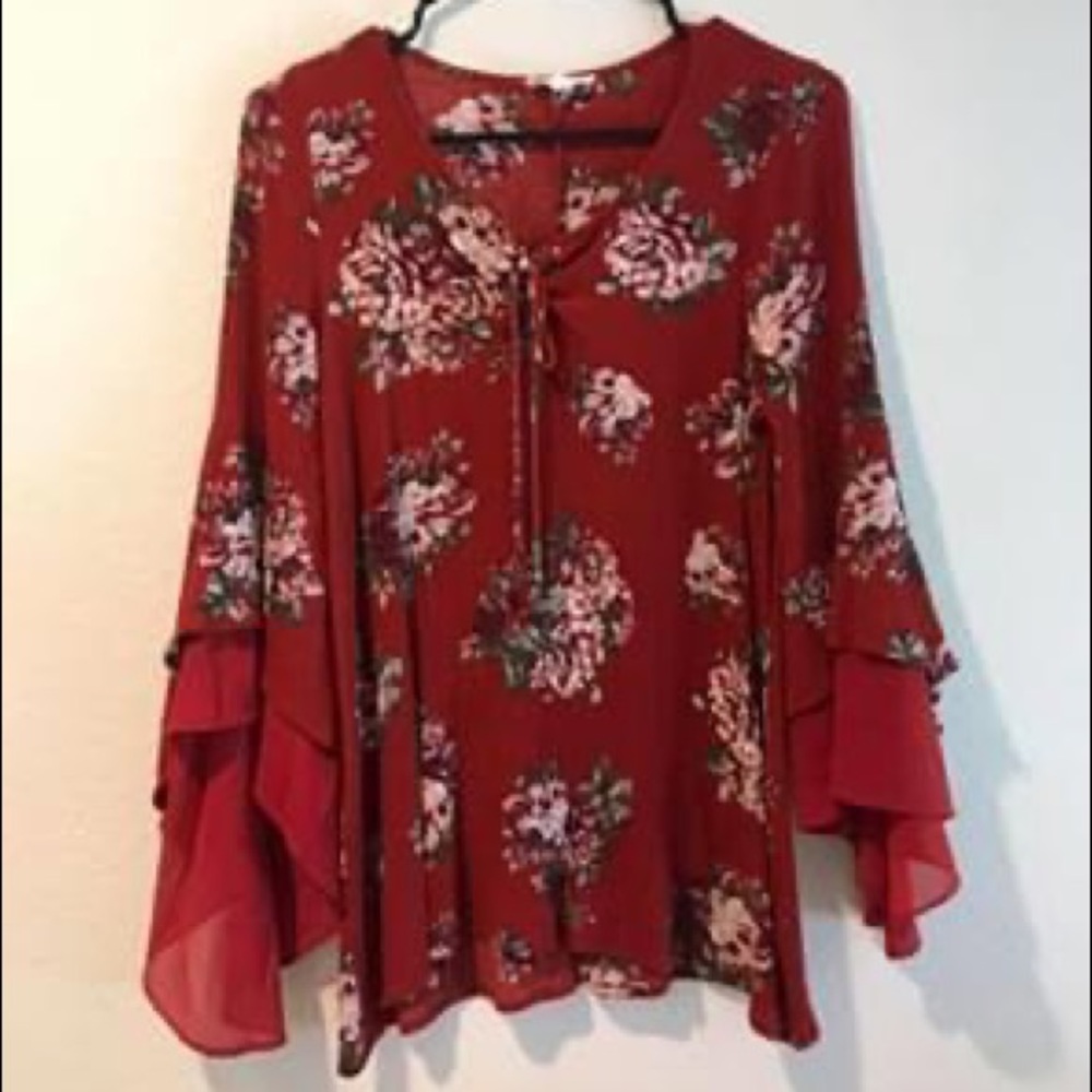 Apricot Lane Floral Blouse